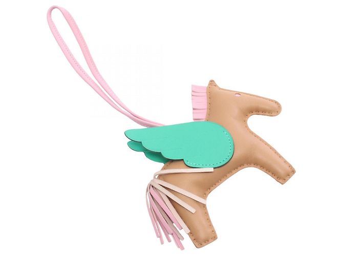Hermès Hermes Rodeo Pegasus MM Chai Mauve Sylvestre Mint Charm Marrone Rosa Verde - vista 2