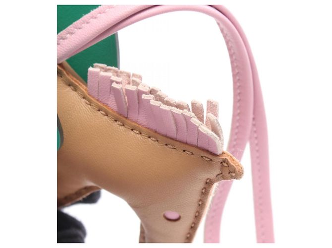 Hermès Hermes Rodeo Pegasus MM Chai Mauve Sylvestre Mint Charm Marrone Rosa Verde - vista 6