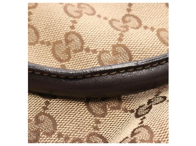 Borsa Tote Gucci Abbey GG Canvas Marrone Beige - vista 5