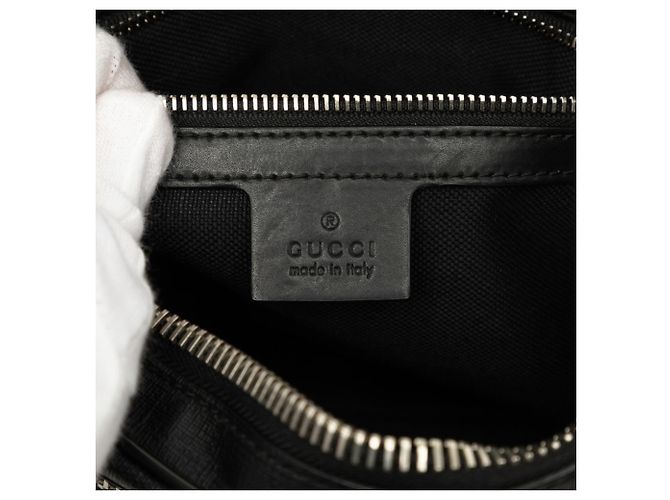 Borsa a tracolla Gucci GG Supreme Sherry Line Marrone Nero - vista 5