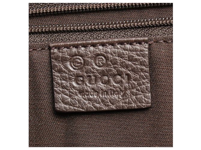 Borsa Tote Gucci Marrakech in pelle marrone - vista 4