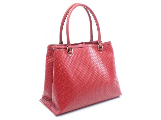 Borsa Tote Gucci Microguccissima in pelle rossa Rosso - vista 2