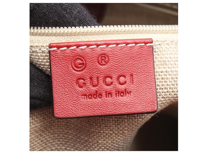 Borsa Tote Gucci Microguccissima in pelle rossa Rosso - vista 4