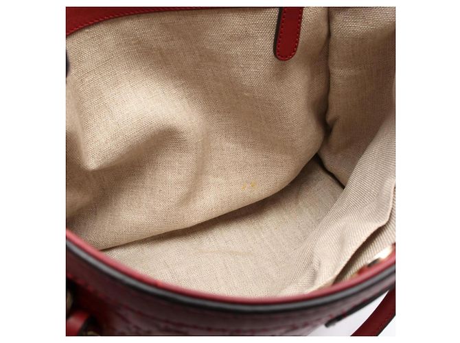 Borsa Tote Gucci Microguccissima in pelle rossa Rosso - vista 5