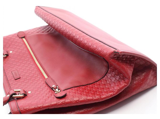 Borsa Tote Gucci Microguccissima in pelle rossa Rosso - vista 6