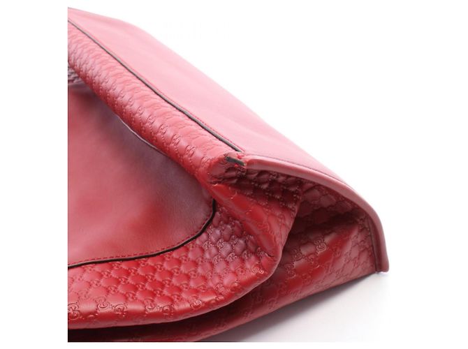 Borsa Tote Gucci Microguccissima in pelle rossa Rosso - vista 7