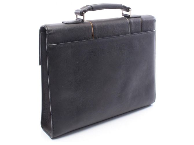 Christian Dior Porte-documents/Sac à main en cuir noir - vue 2