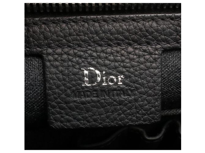 Christian Dior Porte-documents/Sac à main en cuir noir - vue 4