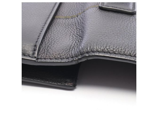 Christian Dior Porte-documents/Sac à main en cuir noir - vue 5