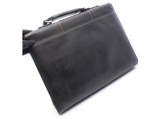 Christian Dior Porte-documents/Sac à main en cuir noir - vue 6