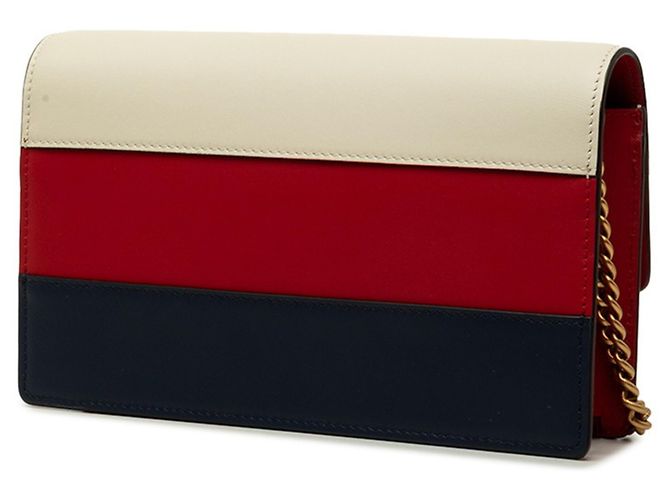 Borsa a tracolla Gucci Queen Margaret con motivo ape Bianco Rosso Blu navy - vista 2