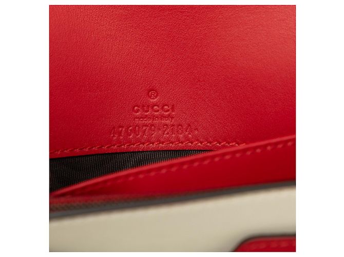 Borsa a tracolla Gucci Queen Margaret con motivo ape Bianco Rosso Blu navy - vista 5