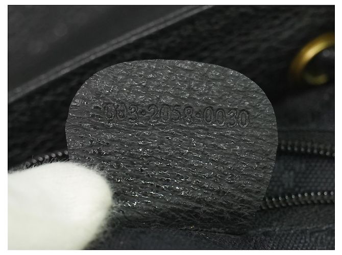 Gucci Vintage Bamboo Suede Mini Nero - vista 5