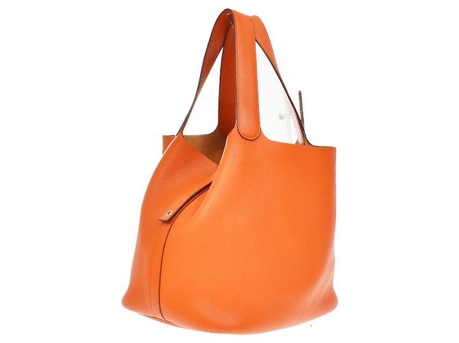Hermès Hermes Picotin Clemence GM Arancione - vista 3