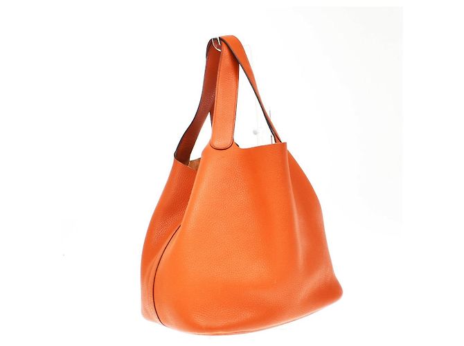 Hermès Hermes Picotin Clemence GM Arancione - vista 4