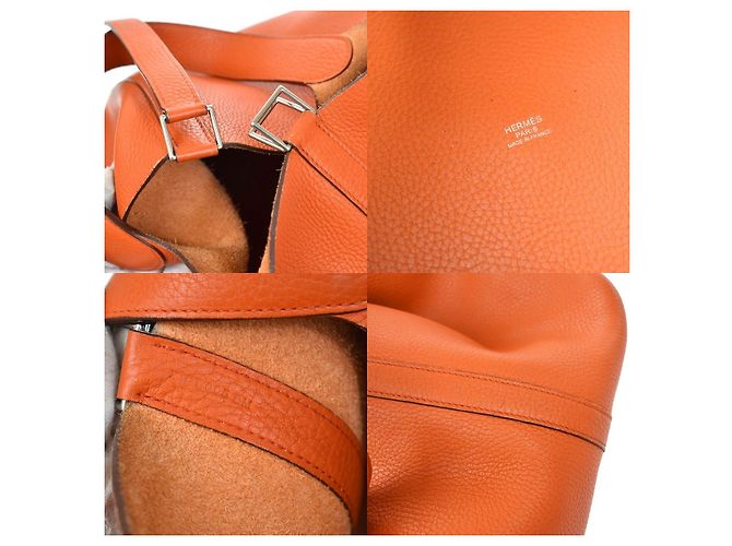 Hermès Hermes Picotin Clemence GM Arancione - vista 6
