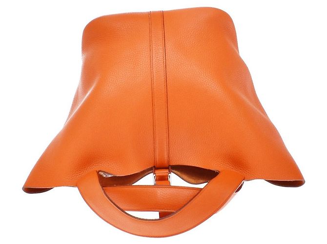 Hermès Hermes Picotin Clemence GM Arancione - vista 7