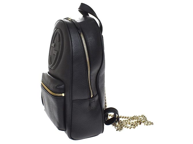 Gucci Soho Chain Leather Nero - vista 3