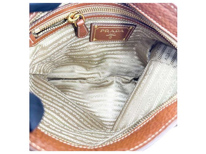 Prada Logo Canvas Small Beige - vista 5