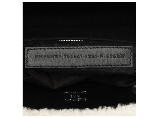 Sac cabas Balenciaga Duty-Free Noir Blanc - vue 6