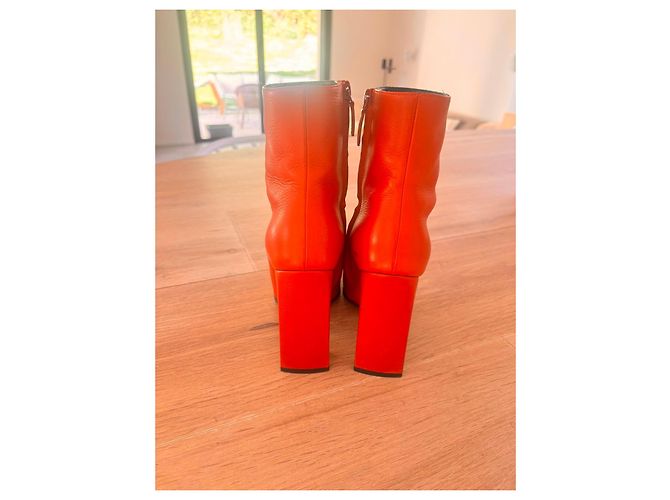 Balenciaga Botines de cuero rojos Roja - vista 5