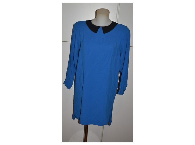 Stella Mc Cartney Abito mini Stella McCartney blu con colletto nero - vista 2