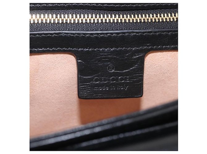 Gucci Marina Chain Flap Leather Small Preto - vista 6