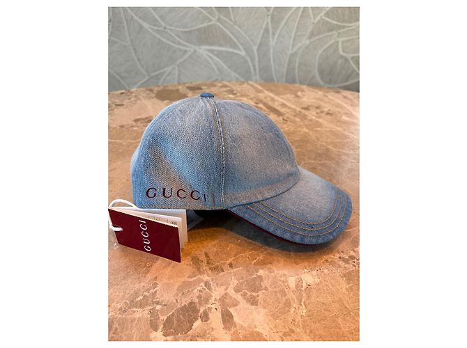 Gucci Denim Baseball-Cap Blau - Ansicht 2