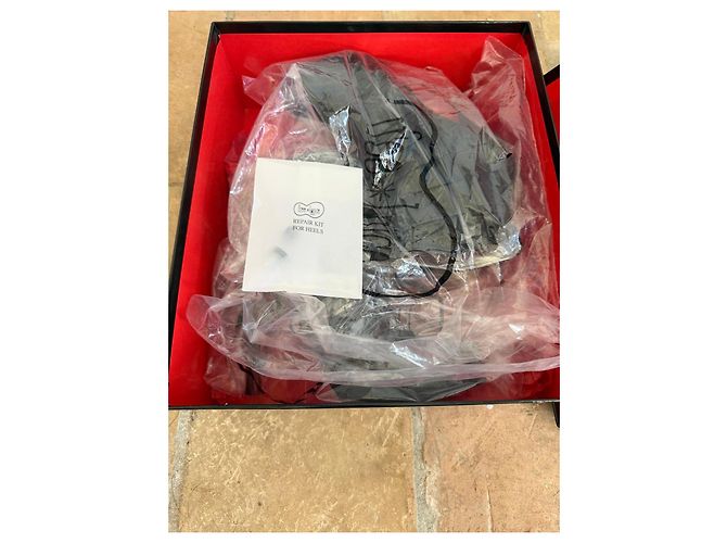 Free Lance Botas de tacón alto de cuero negro con hebillas - vista 7