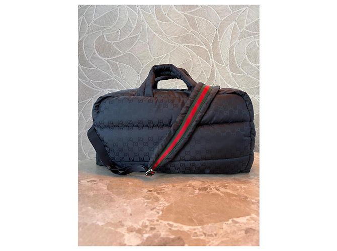 Gucci GG Monogram Gesteppte Reisetasche Schwarz - Ansicht 8