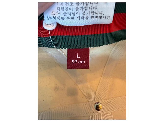 Gorra Gucci de Algodón con Logo GG Beige - vista 10