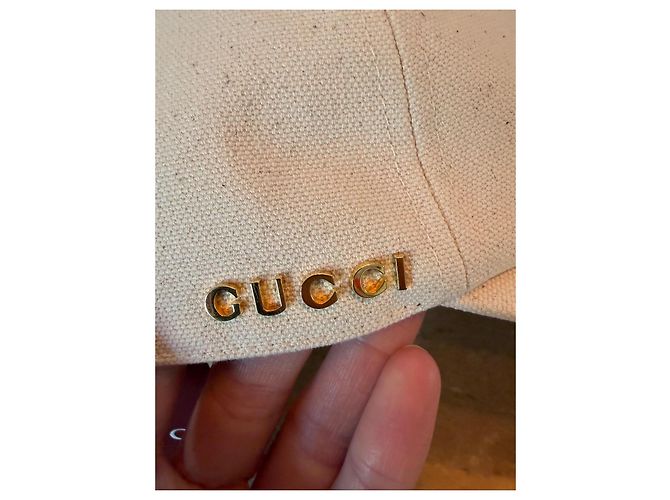 Gorra Gucci de Algodón con Logo GG Beige - vista 2