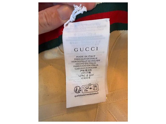 Gorra Gucci de Algodón con Logo GG Beige - vista 7