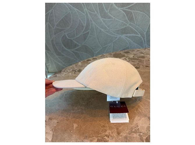 Gorra Gucci de Algodón con Logo GG Beige - vista 8
