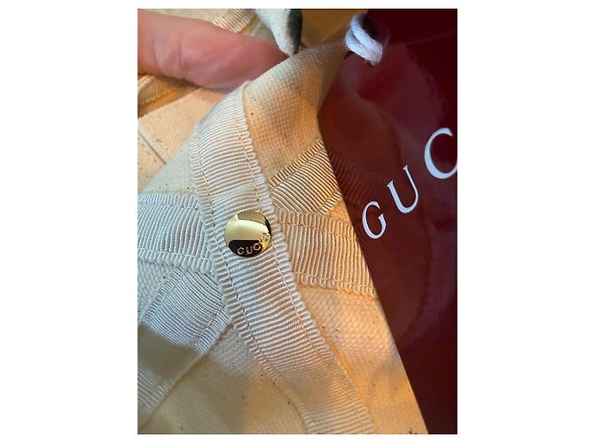 Gorra Gucci de Algodón con Logo GG Beige - vista 9