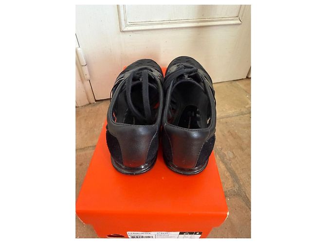 Y3 Sneakers Y-3 Run Lattice in pelle e camoscio nere - vista 4