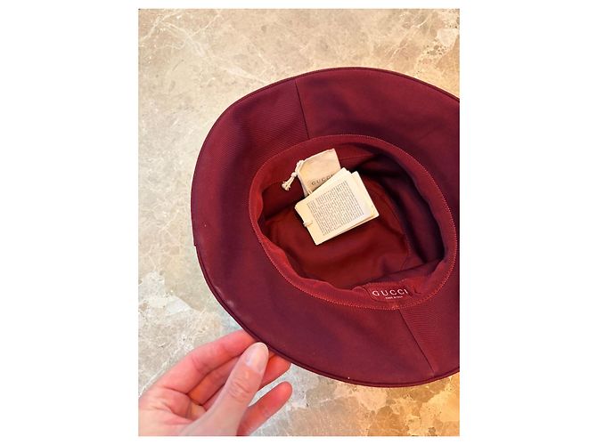Gucci Cappello Bucket in denim blu - vista 4