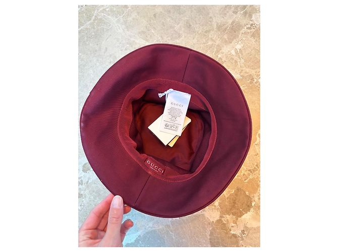 Gucci Cappello Bucket in denim blu - vista 8