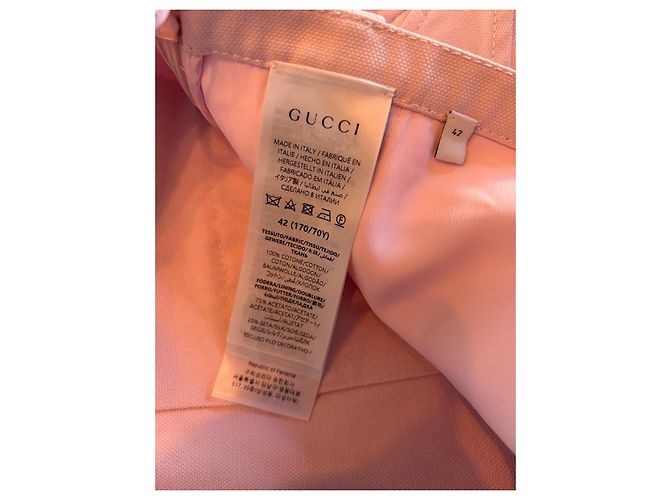 Falda Midi Gucci de Lona de Algodón Rosa - vista 11