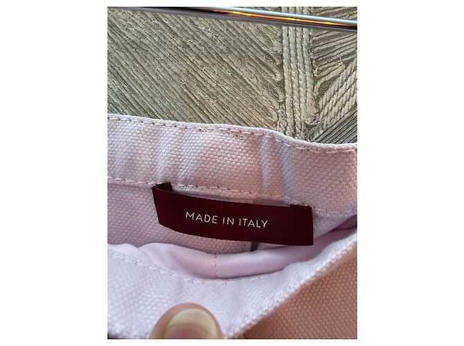 Falda Midi Gucci de Lona de Algodón Rosa - vista 5