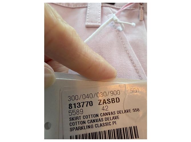 Falda Midi Gucci de Lona de Algodón Rosa - vista 6