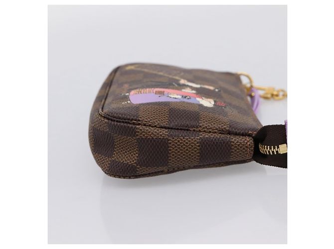 Louis Vuitton Pochette Accessoires Limited Edition Damier Mini Marrone - vista 4