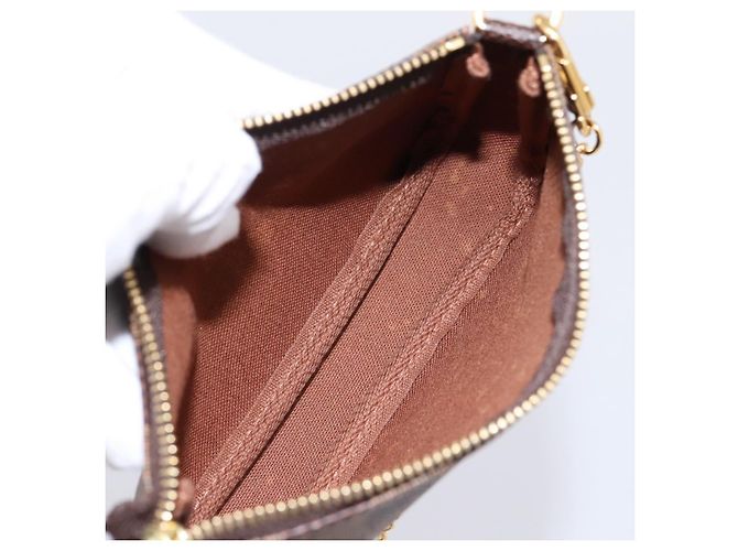 Louis Vuitton Pochette Accessoires Limited Edition Damier Mini Marrone - vista 5