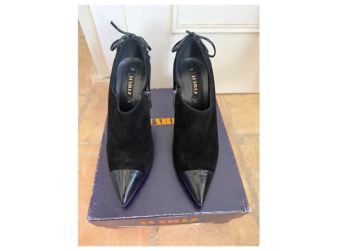 Autre Marque Botines de gamuza negra Lezilla Negro - vista 2