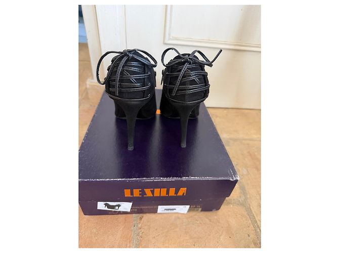 Autre Marque Botines de gamuza negra Lezilla Negro - vista 4