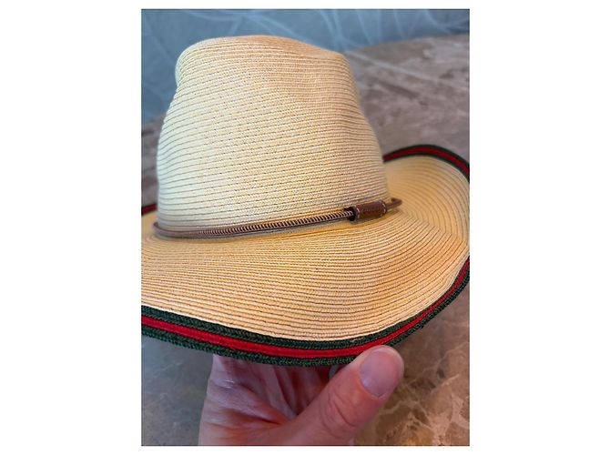 Gucci Strohhut mit Web-Detail - Ansicht 12