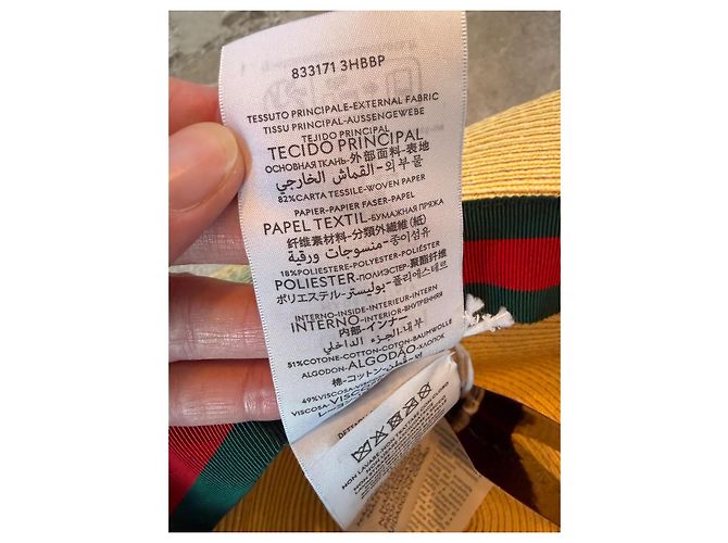 Gucci Strohhut mit Web-Detail - Ansicht 3