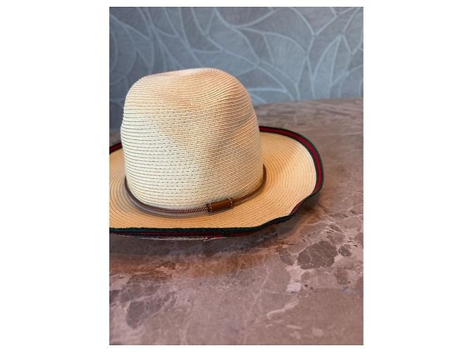 Gucci Strohhut mit Web-Detail - Ansicht 5