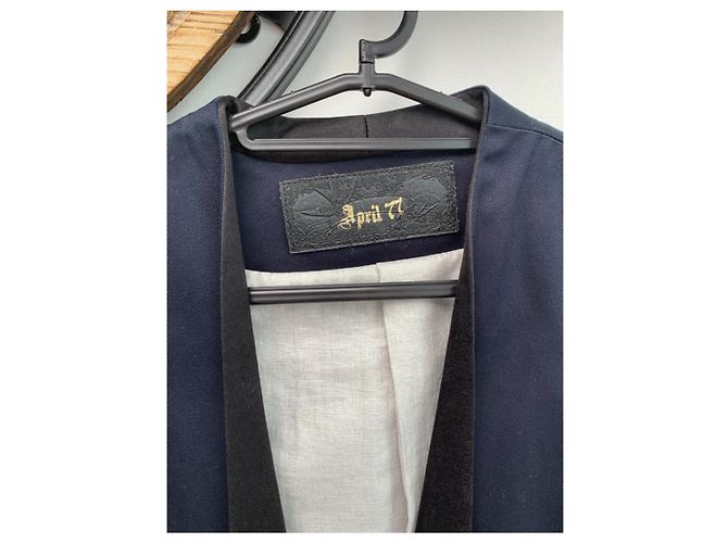 April 77 Navy blue blazer jacket - view 3