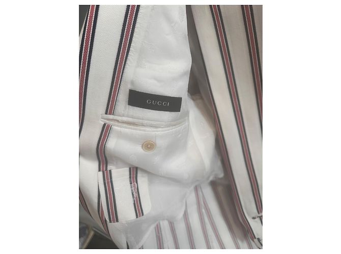 Completo Gucci a righe bianche, rosse e blu Bianco Rosso Blu scuro - vista 2